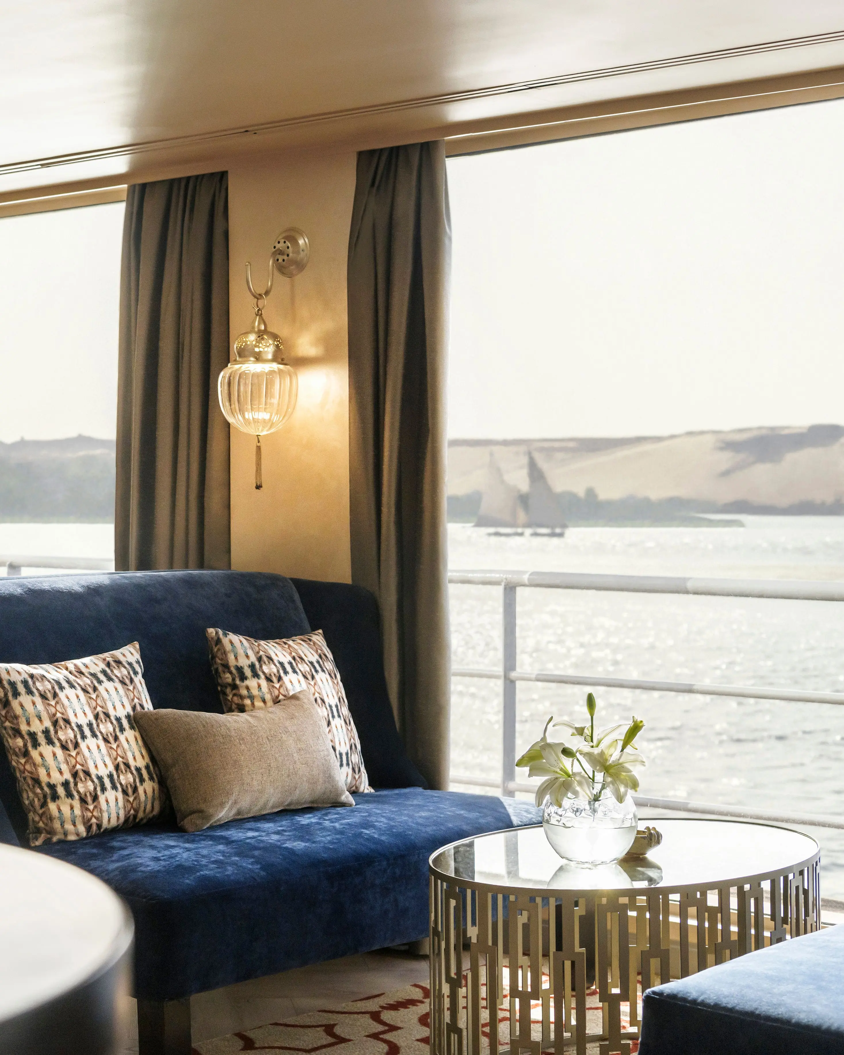 Lounge aboard the Sanctuary Sun Boat IV Nile Cruise Nile cruise